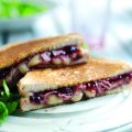 Croque monsieur with cranberry & caramelised red onion chutney