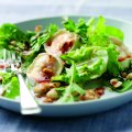 Roasted goat's cheese salad with toasted hazelnuts & blueberry dressing