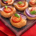 Tomato & red onion galettes