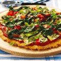 Vegetable & salsa verde scone pizza
