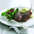 Grilled lamb chops with olive mash