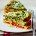 Three tiered Welsh omelette