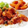 Chicken tagine with honey roasted carrots