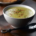 Tangy leek & ginger soup