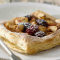 Apple & blackberry square tart