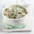 James Tanner's garden pea, mushroom & goat's cheese quick risotto