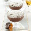 Clementine & chocolate dessert with coconut snow