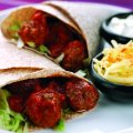 Tomato meatball wraps