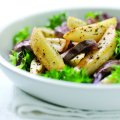 Griddled sirloin steak & chip salad