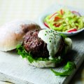 Staycation burgers with tarragon mayonnaise