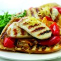 Open halloumi & pepper sandwich