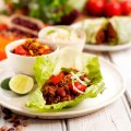 Nourishing chilli beef & red pepper Mexican-style wraps