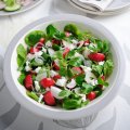 Radish, feta & baby leaves salad