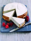 Baked cheesecake with French goat's cheese and orange