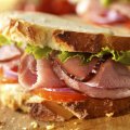 Rustic ham sandwich