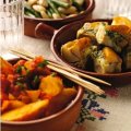 Spanish patatas bravas, tortilla & almond green beans tapas