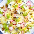 Celericious, radish, apple and blue cheese salad