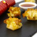 Brie & mango chutney parcels