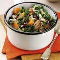 Quick braised kale with celeriac & chestnuts
