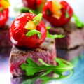 Peppadew salsa-topped beef