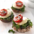 Baked mushroom with kale & goat's cheese