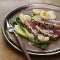 Seared sesame tuna with lemongrass & lychee coulis