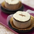 Boozy Christmas cakes with brandy frosting