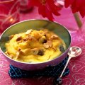 Saffron semolina pudding