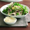 Mushroom, rocket & pea risotto