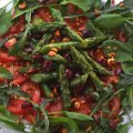 Asparagus salad with walnuts & hazelnut dressing