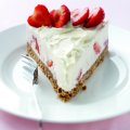 Strawberry creme fraiche cheesecake