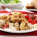 Wholewheat pasta with cheese sauce