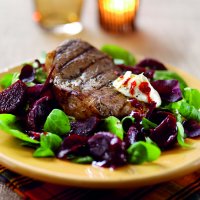 Seared Aberdeen angus steak with horseradish sauce