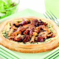 Mushroom, spinach & ricotta tarts