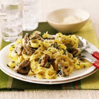 Silvana Franco's super-quick creamy mushroom tagliatelle