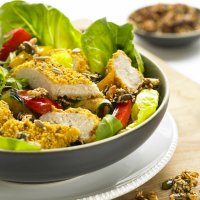 Super seeded turkey salad with tamari dressing