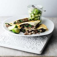 Spiced lamb quesadillas