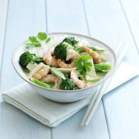 Thai green curry with prawns & Bellaverde