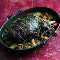 Pot roast shoulder of lamb