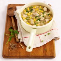 Chunky chicken, potato & sweetcorn soup