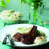 Cinnamon & chilli lamb chops with couscous salad