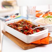 Home-baked Mexican chilli meatballs