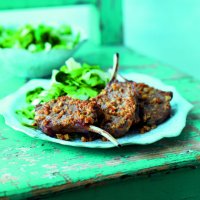 Lamb cutlets with anchovy & sun-dried tomato butter