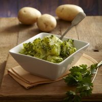 Spuds with parsley pesto