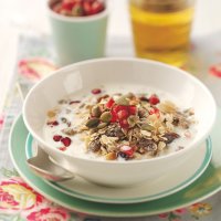 Mixed spice muesli with a trio of toppings