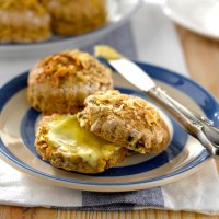 Warm courgette scones