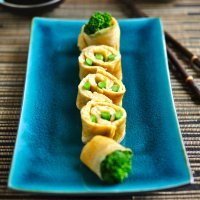 Kerstin Rodgers' Tenderstem broccoli omelette sushi roll