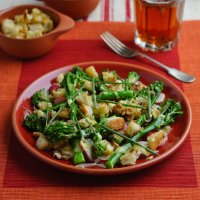 Valentine Warner's Tenderstem broccoli with shallot vinaigrette