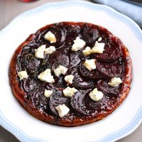 Beetroot tart tatin