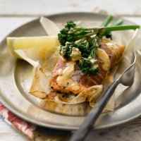 Lesley Waters' Tenderstem broccoli & salmon parcels